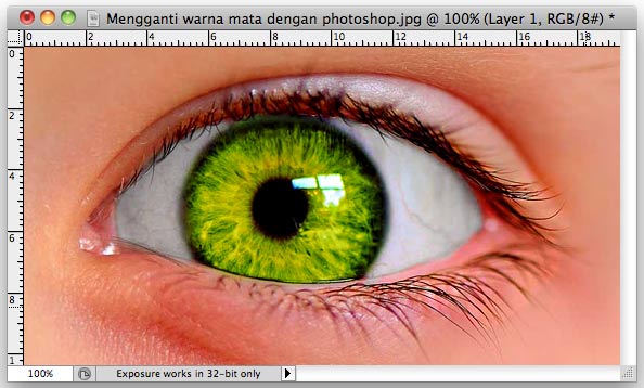 Tips Singkat Edit Warna Mata Dengan Photoshop